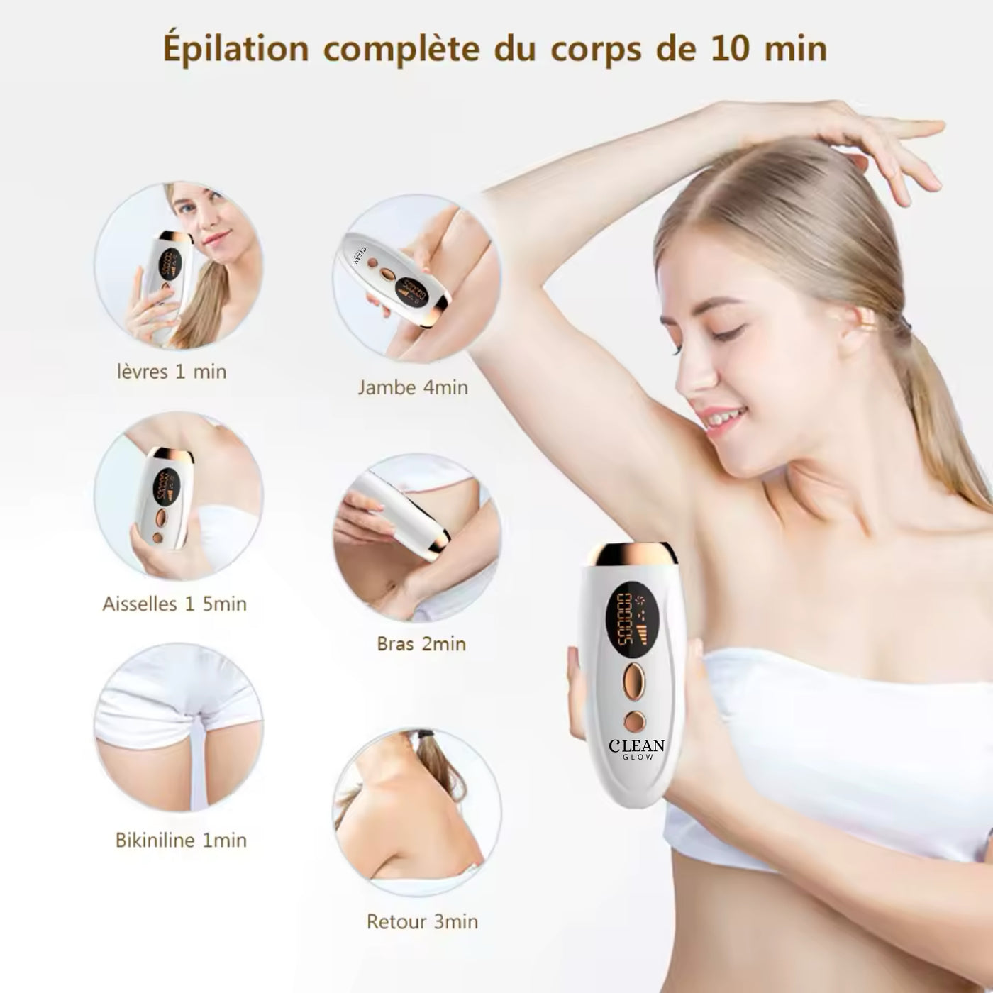 Clean Glow™ - Épilateur A Impulsion Lumineuse