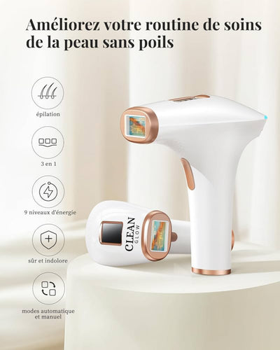 CLEAN GLOW™ - Épilateur Lumière